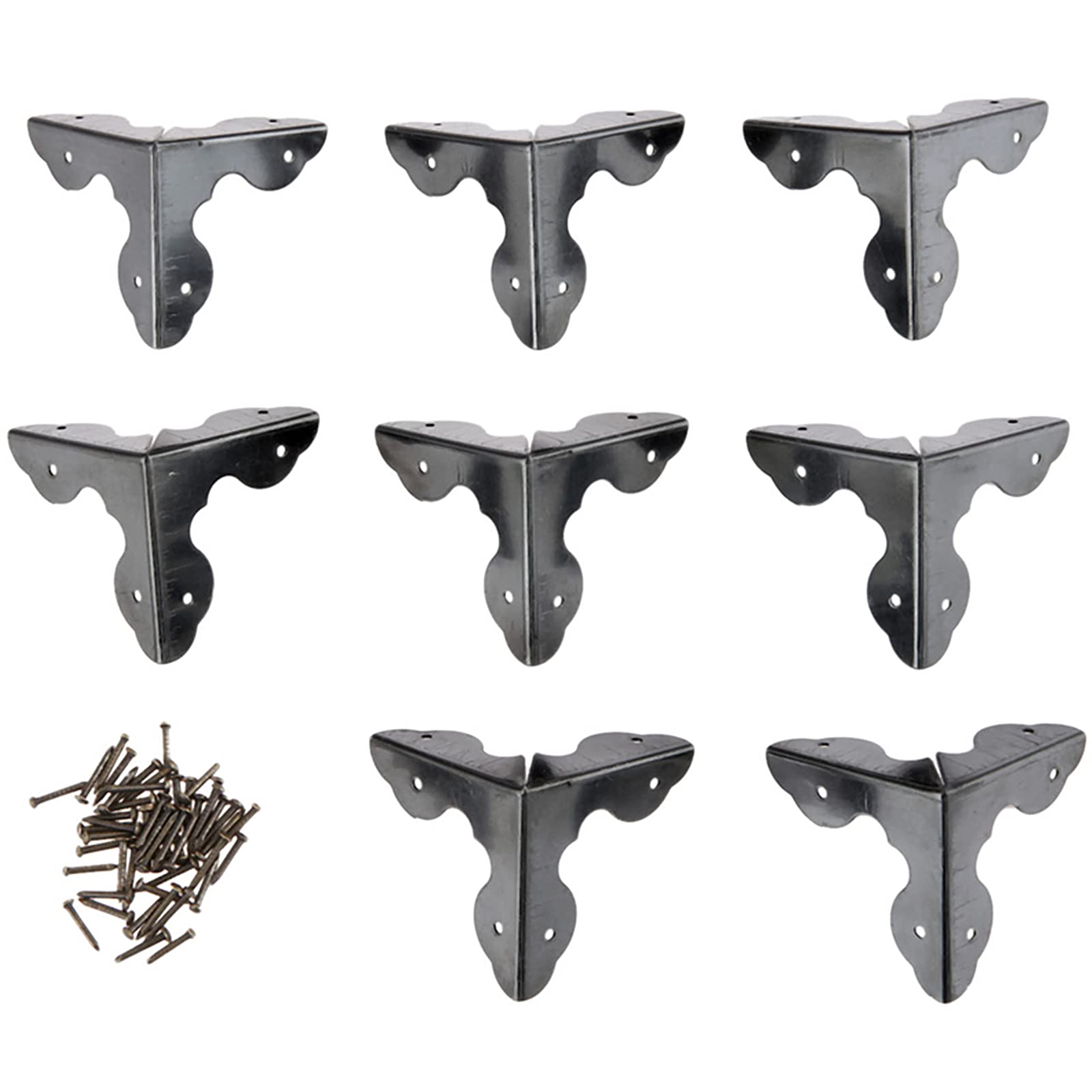 Yetaha 8PCS Decorative Box Edge Corner Protectors, Antique Style, Black, 33MM