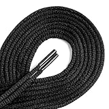 OrthoStep 4 Pair Pack Waxed Very Thin Dress Round Black 40 inch Shoelaces