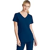 BARCO Skechers Vitality Charge Scrub Top for Women - V-Neck Medical Top, 4-Way Stretch Women's Scrub Top