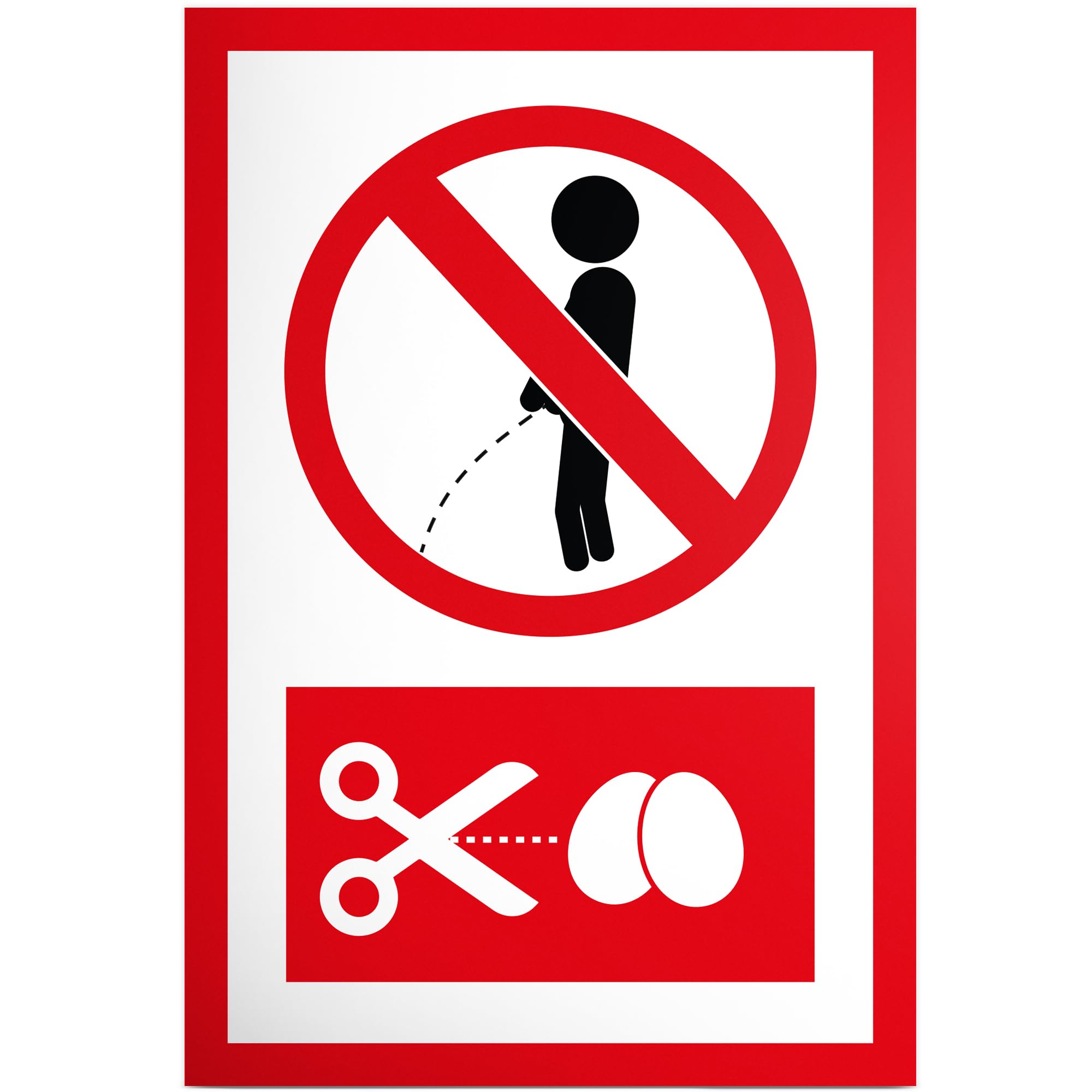 DankeDir! Plastic Door Sign 20 x 30 cm Funny Hier Nicht Urinieren - Wild Pinking Not Allowed - Prohibited Wild Pinkler Garden Pillow Garden Sign Meadow