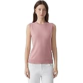 SUUKSESS Women Silk Cashmere Blend Crew Neck Sweater Vests Sleeveless Tank Tops