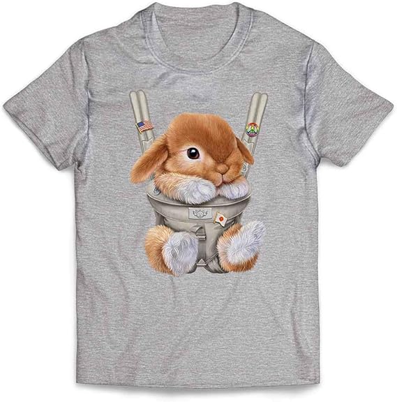 Amazon Fox Republic 赤毛 兎 うさぎ 抱っこ 抱っこ紐り メンズ 半袖 Tシャツ Tシャツ カットソー 通販