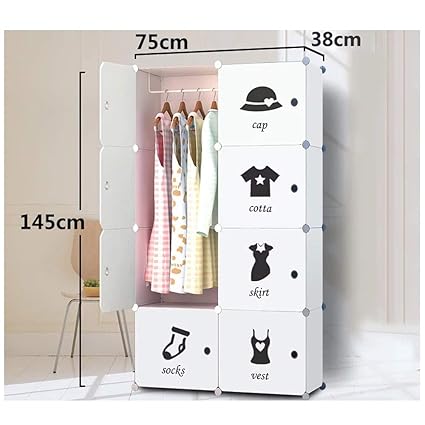 Wardrobe Cartoon Combination Storage Wardrobe Diy Green Plastic