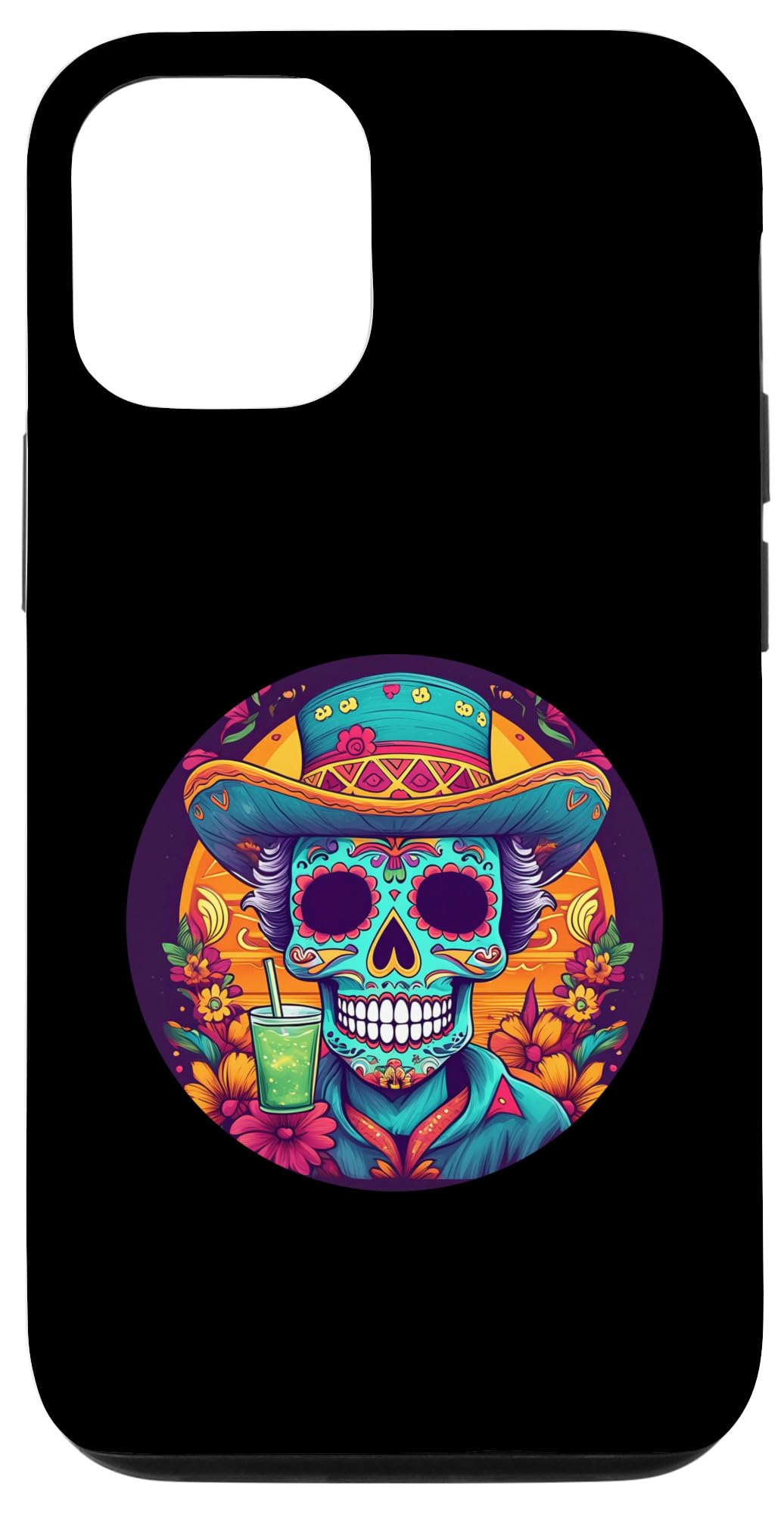 iPhone 15 Pro 5 de Mayo Party Drinko de Mayo Sugar skull Drink Case