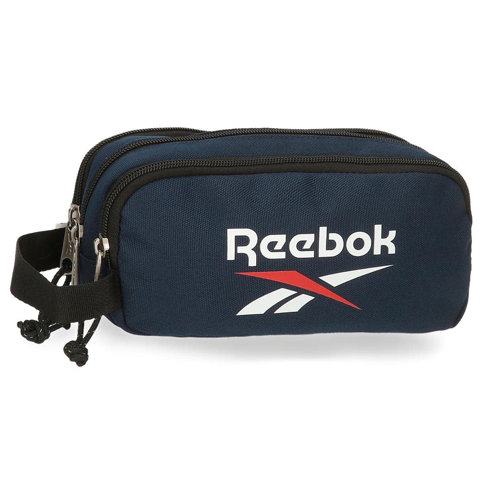 Reebok Boston Pencil Case, 3 Compartments, Blue, 22 x 10 x 9 cm, Polyester
