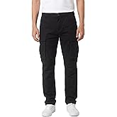 ITALYMORN Black Cargo Pants for Men Slim fit Khaki Work Pants with Pockets