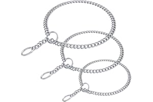 Pets vv 3 Pack Dog Collar Chain, Stainless Steel Training Collar for Dogs