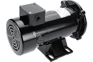 LuckyHigh Permanent Magnet DC Motor 1/2 Hp Electric Motor 1750 RPM 90V with 2 Carbon Brushes (Black)