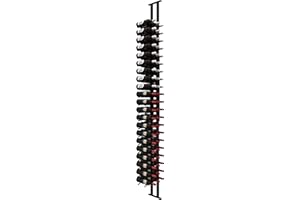 ULTRA WINE RACKS & CELLARS Ultra Wine Racks Floor-to-Ceiling Mount Display (1 Side, Triple Deep, Black, 63 Wine Bottles)