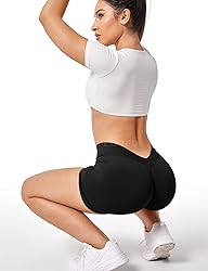 YEOREO Workout Scrunch Shorts Women V Back Gym Butt