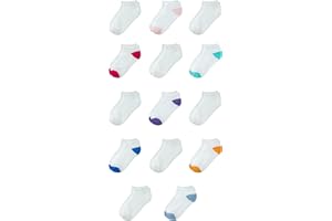 Amazon Essentials Unisex Kids and Toddlers' Cotton Low Cut Cushioned Socks for Boys Girls Toddlers, 14 Pairs