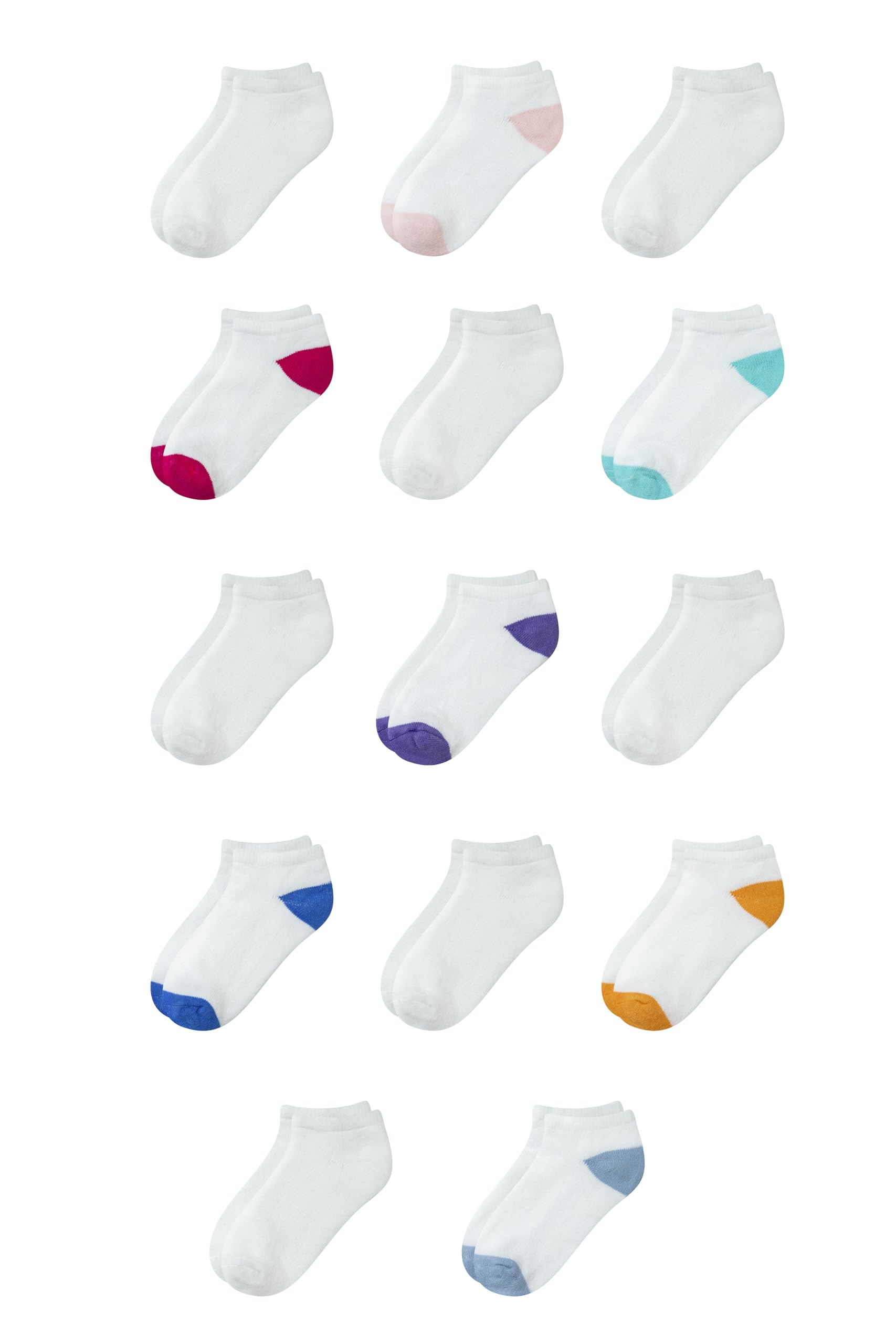 Photo 1 of Amazon Essentials Unisex Toddlers' Cotton Low Cut Cushioned Sock, 14 Pairs, White, 4-5T