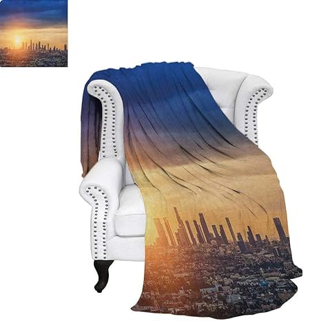 Amazon Com City Weave Pattern Blanket Sunrise At Los Angeles