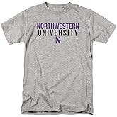 Northwestern University Official Stacked Unisex Adult T-Shirt, Stacked, X-Large