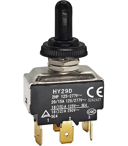 HY29K 9-Pin Toggle Switch - AC 125/277V 20/15A 2HP, Dustproof, for