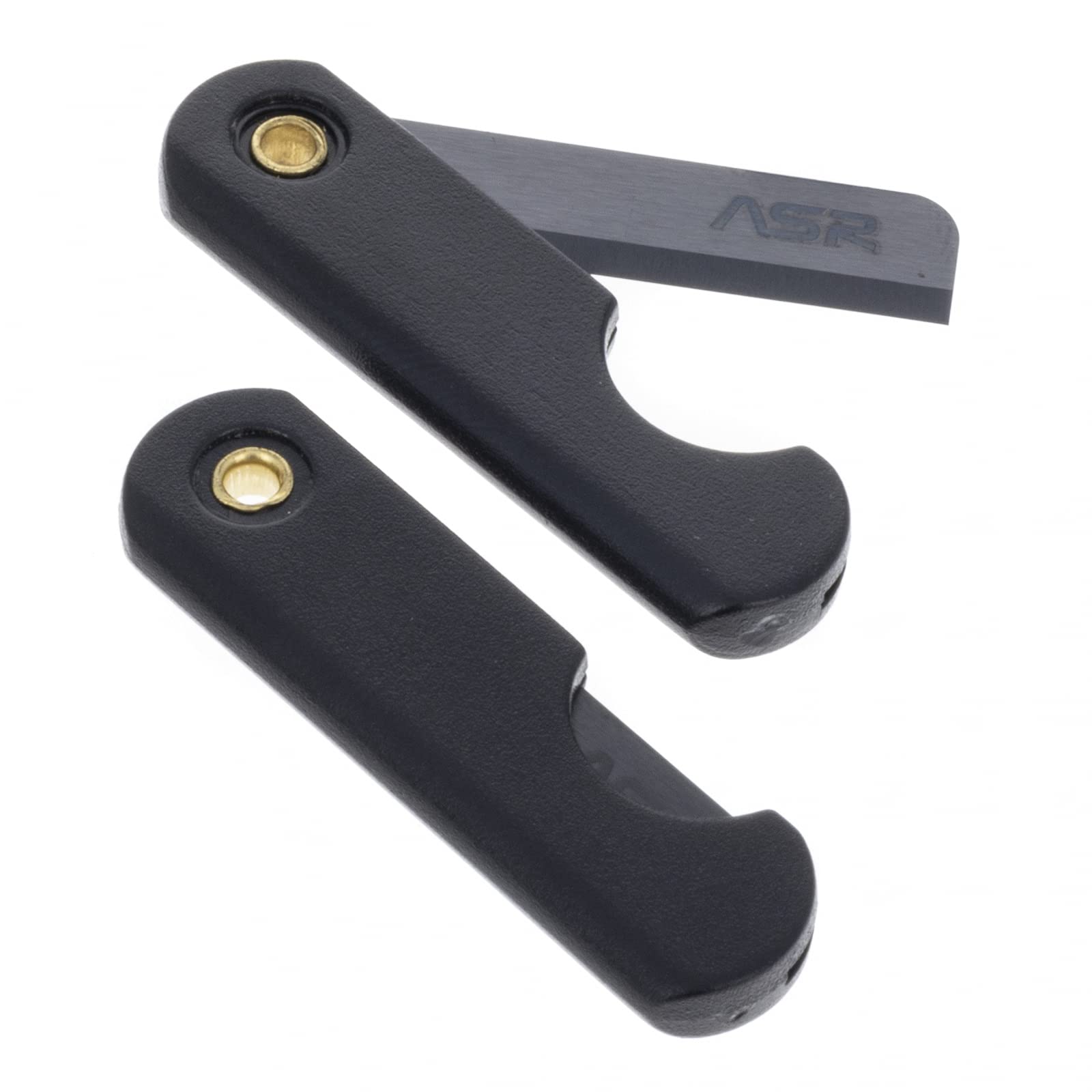 ASR Tactical Paquete de 2 cuchillas de afeitar de cerámica plegables, herramienta de supervivencia para cuchillos de escape Micro EDC
