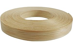 ebpsneer Real Pine Wood Veneer Edge Banding,Preglued Iron On Veneer with Hot Melt Adhesive Strips,3/4 Inch Edgebanding Flexible Tape for Furniture Restoration Wood Crafts (1, 3/4'' ×50')