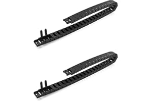 QWORK Semi Enclosed Type Cable Drag Chain for CNC Machine Tools, 1 Meter/3.28 Ft Length, 2 Pack, Inner Size 15mm x 30mm, R28/38 Bending Radius, Suitable for Various Applications