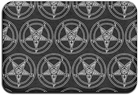 Baphomet Satanic Goat Non Slip Doormat Entrance Mat Floor Mat Rug Dirt Trapper Mats 15.7"x23.6"