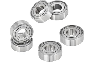 Notonmek 6 Pack Lawn Mower Bearings Z9504-RST, Alloy Steel, Compatible with John Deere JD9236 JD9296 204BBAR P204RR6, 2.0mm B