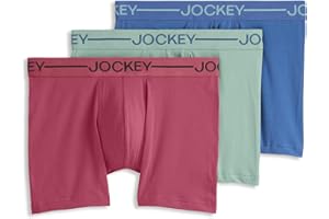 Jockey Men's Underwear Organic Cotton Stretch 4" Trunk - 3 Pack