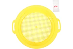 VICASKY 1 Set Gold Sifting Pan with Mesh Filter, Outdoor Gold Panning Equipment Tools Mining Dirt Sifter Handheld Sand Sieve 