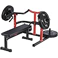 Chest Press Machine with Independent Converging Arms, 1050LBS Bench Press Machine with Independent Flat Bench, Heavy Duty Bench Press Rack for Home Gym, Adjustable Chest Workout Equipment