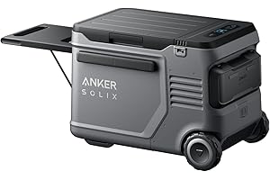 Anker SOLIX EverFrost 2 40L Cooler, 42 qt Car Refrigerator, Electric Cooler with 288Wh Battery, Powered by AC/DC or Solar, For Camping, Travel, and Fishing, -4℉ to 68℉ (Only 1 Battery Included)