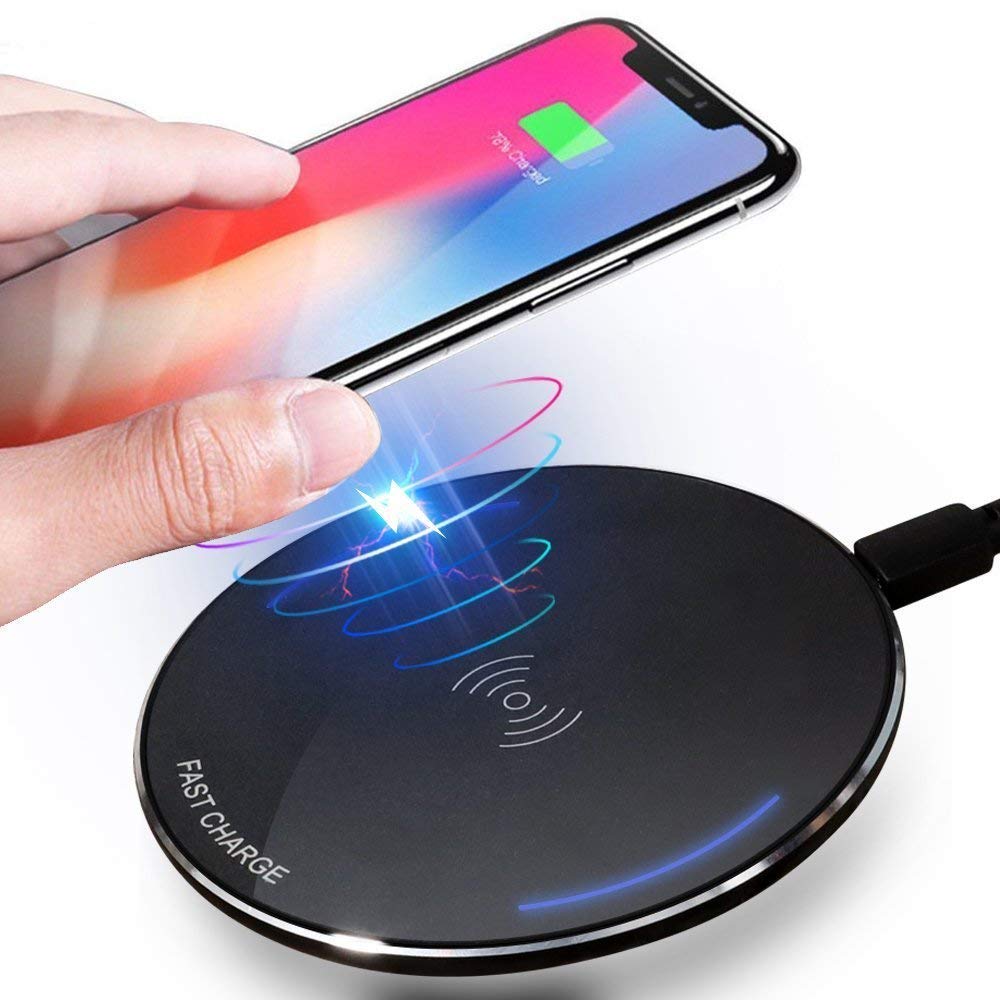(10W Fast) Wireless Charger, Posiveek Qi-Certified Fast Wireless Charging Pad for iPhone 8/8 Plus, iPhone X, Samsung Galaxy S9/S9+/ S8/S8+ S7/S7 and All QI-Enabled Devices
