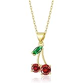 TALYKONG Tulip/Lily of the Valley/Sunflower/Strawberry/Cardinal/Ladybug/Cherry Necklace Jewelry Gifts for Women