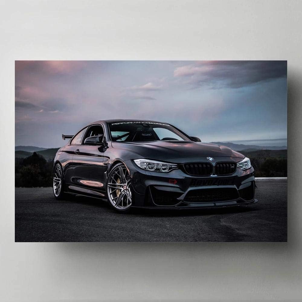 agwKE2 Moderne Kunst Poster und Drucke Tuning Auto BMW M4 Schwarz