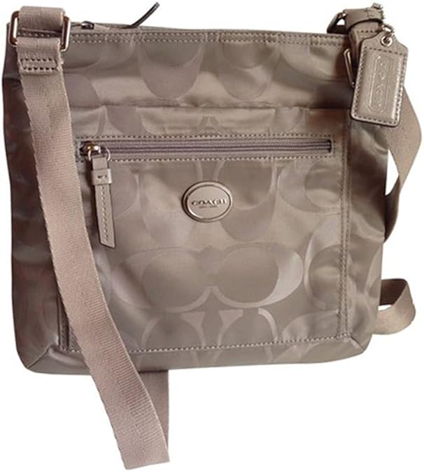 Coach Getaway Signature Nylon File Bag 77408 Steel Grey Handbags