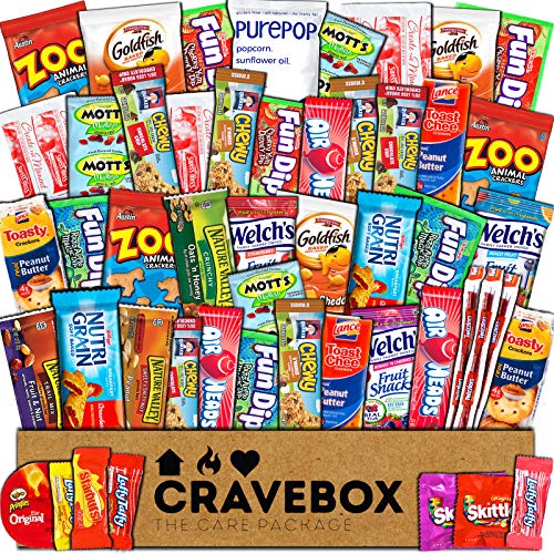 CraveBox Care Package (50 Count) Snack Box Variety