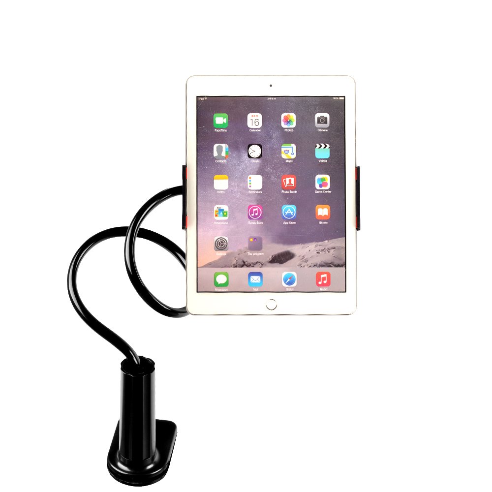 Racksoy 360-Grad Verstellbare Schwanenhals-Tablet-Telefon Stehen Handy Halter, Handy Halterung, Flexible Lange Faule Arm Clip Phone Mount für iPad iPhone-Serie/Samsung Galaxy-Serie und Vieles Mehr