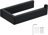 Sayayo SUS304 Stainless Steel Toilet Paper Holder Matte Black Square EGKN2211-B