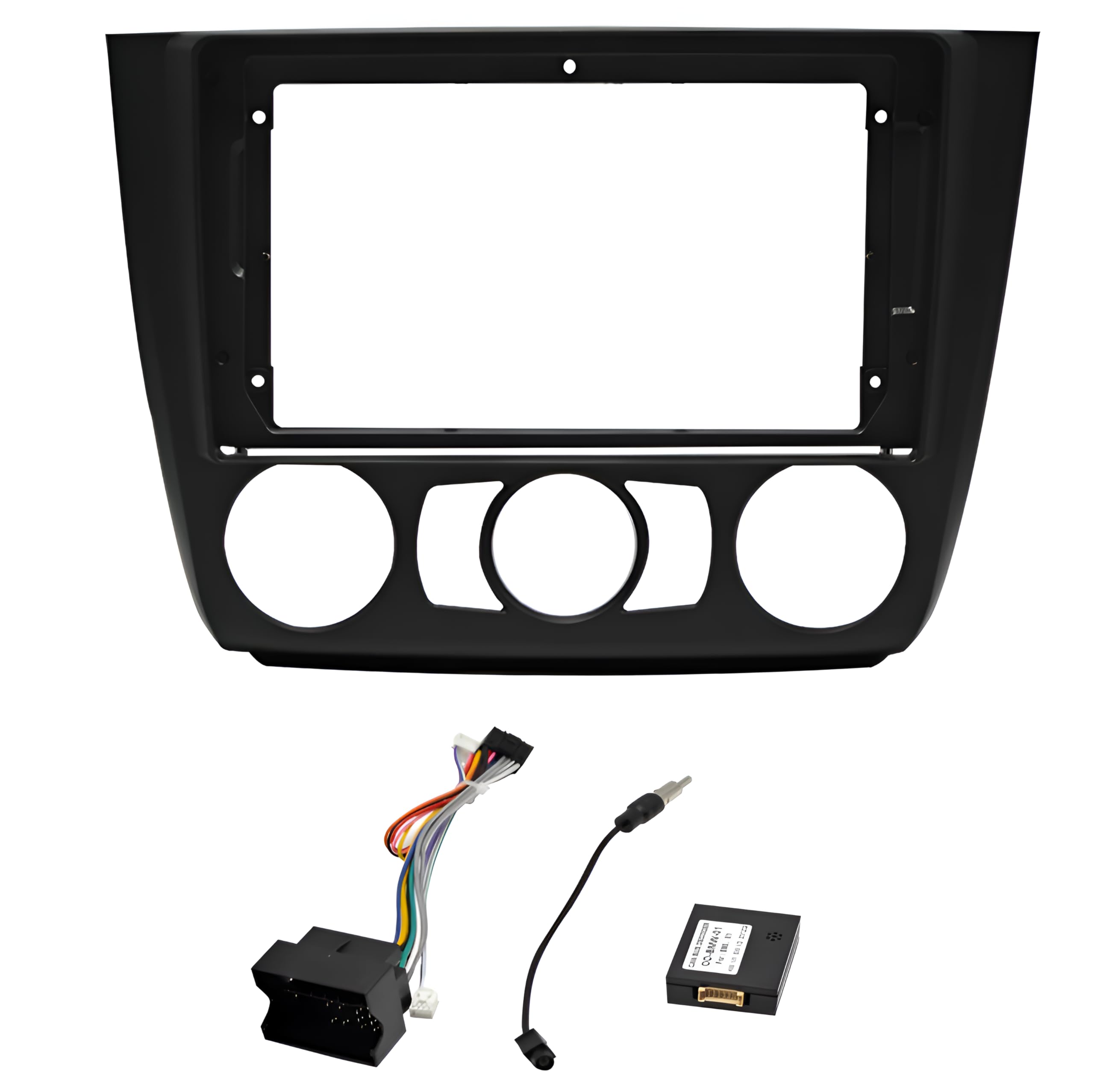 Sound-way - 9" inch dash car stereo facia radio adapter compatible with BMW 1-series E8 E82 E88 E87 manual clima - KA22-1029