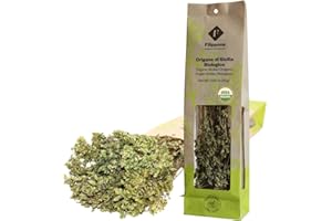 FILIPPONE Handpicked Organic Oregano Sprigs from Sicily – Premium Italian Dried Whole Oregano Stems, 25g (0.88 oz), Intense Aroma & Flavor