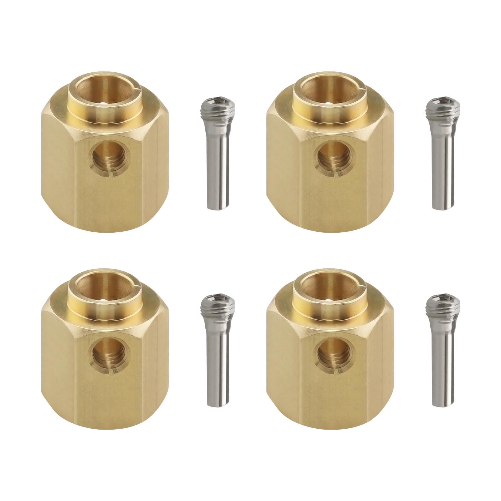 Be In Your Mind 4Pcs RC Hex Adapter 12 mm Hex Wheel Hubs Connector Hex Adaptor Kits Compatible with 1/10 RC Crawler TRX-4 Thickness 12mm