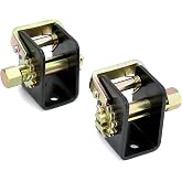 QWORK Lashing Winch, 2 Pack (1 Left, 1 Right) Lashing Truck Tie Down Winch, for 2" Webbing, Steel Bolt On Weld On Track Tie Down Tow Dolly Strap Truck Flat