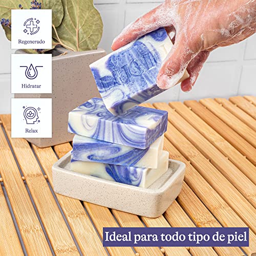 lubiu Lavender Soap 100g - Hands, Body and Face - Natural Soap Bar - Artisanal Soaps - Natural Lavender Soap Bar