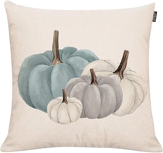 Amazon Com Gtext Fall Pumpkins Throw Pillow Cover Autumn Decor