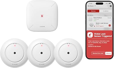 X-Sense SWS54 Wi-Fi Water Leak Detector with Base Station (3 Detectors) 1700 ft