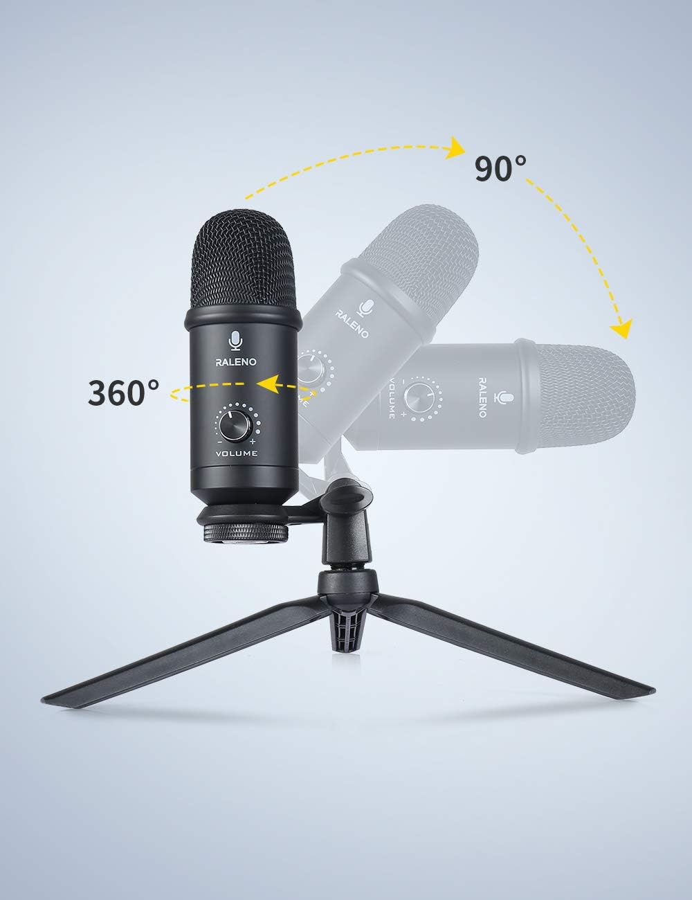USB Microphone for Computer, RALENO Professional Studio Cardioid Condenser Mic Kit Compatible with Mac PC Laptop for Skype YouTube Teaching Gaming Recording.: Home Audio & Theater