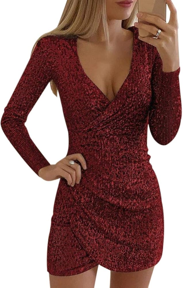 irregular wrap bodycon dress