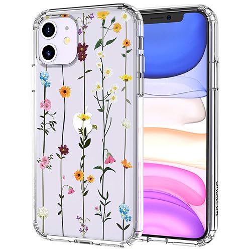 MOSNOVO Compatible for iPhone 11 Case, Clear Spring Wildflower