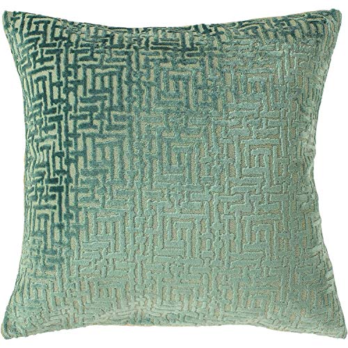 Paoletti Delphi Cushion Cover, Mint, 45 x 45cm