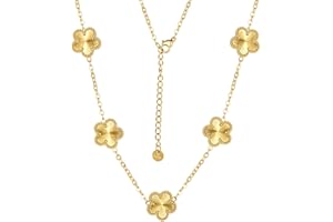 UOOANUO Clover Necklace for Women 18K Gold Plated Stainless Steel Four Leaf Clover Necklace Lucky Simple Dainty Jewelry