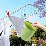 Vicloon Premium Peg Bag Green Large with Closing Cord Hanging Hook view 7
