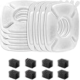 Allxin 4inch Cats Fountain Replacement Filters with Pre-Filter Sponges for 67oz, 95oz and 135oz Pet/Cat Automatic Water Fountain Dog Water Dispenser (8 Pack)