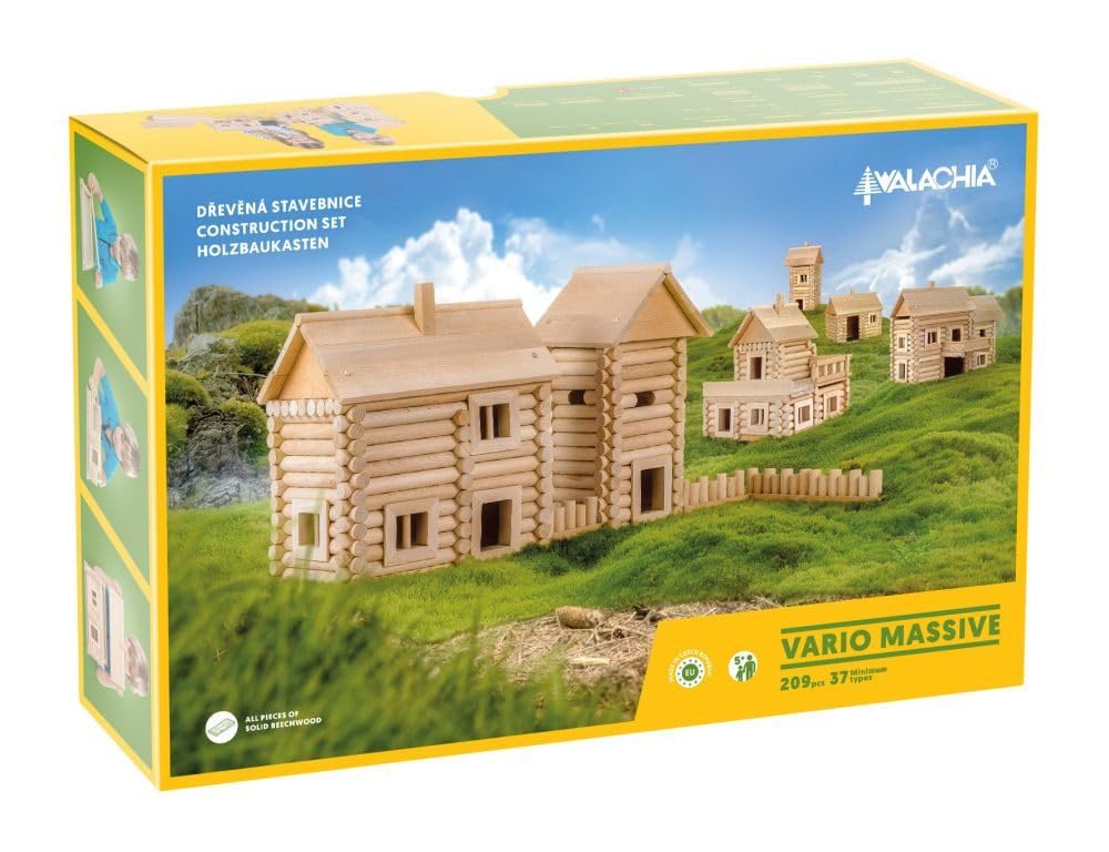 Walachia Vario Model - Wooden Village Building Set - 209 Pieces - Ages 8+